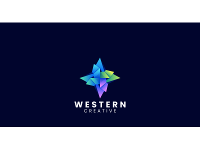 Abstract Compass Gradient Logo