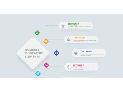Abstract work step presentation vector