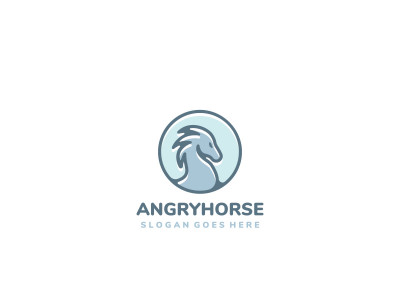 Angry Horse Logo Template