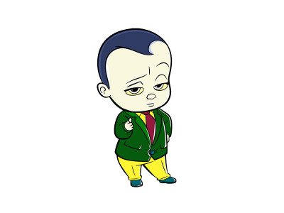Baby Boss Vector Cartoon Illustration