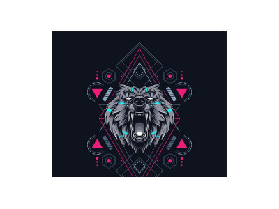 Bear Sacred Geometry Illustration