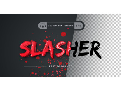 Blood Slasher - Editable Text Effect, Font Style