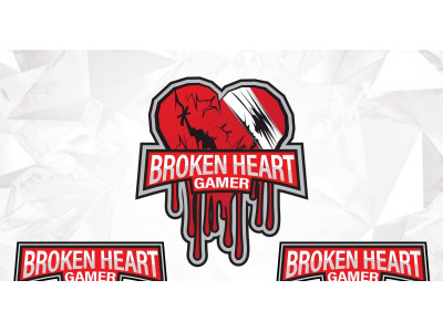 Broken Heart Professional Gaming Mascot logo Design - Brand Identity