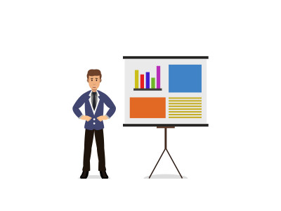 Business man  on a white background