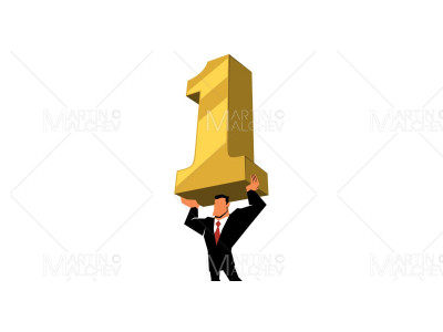 Businessman Number One Vector Illustration