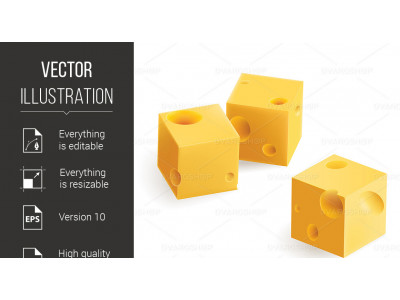 Cheese Snack - Vector Image