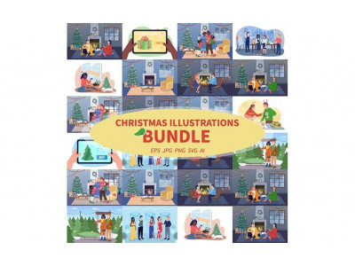 Christmas Illustrations Bundle
