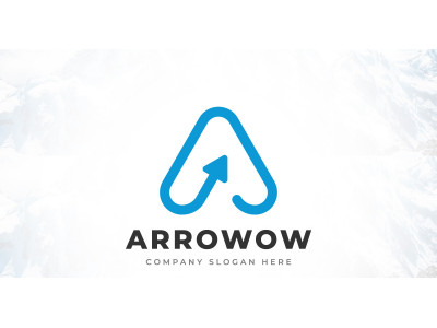 Creative Brand Letter A Arrow Logo Design