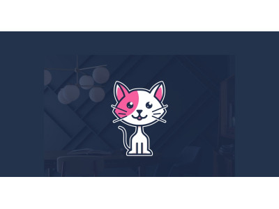 Cute Cat Mascot Illustration Logo
