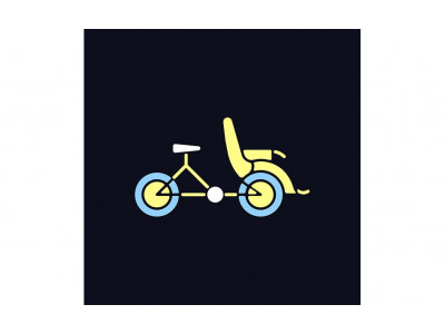 Cyclo Taxi RGB Color Icon For Dark Theme
