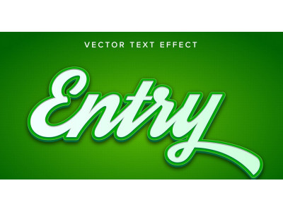 3d Text Effect White and Green