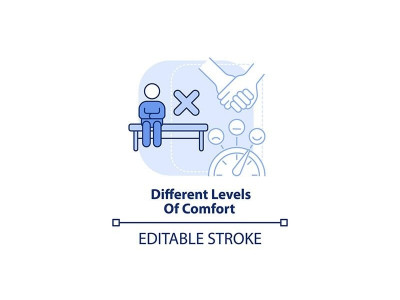 Different Levels Of Comfort Light Blue Concept Icon