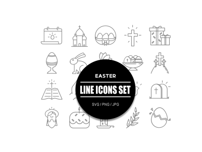 Easter Icon Set Easter Icons Pack