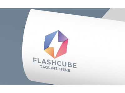 Flash Cube Pro Logo Template