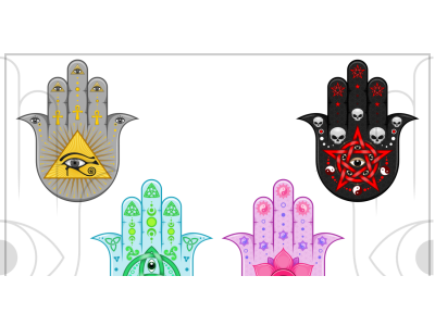 Hamsa Protection Symbol Vector Design