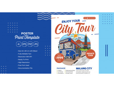 Holiday Travel Poster #23 Print Template
