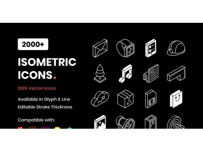 2000+ Isometric Iconset template