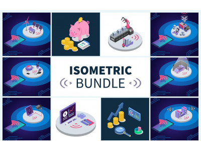 Isometric Illustrations Bundle