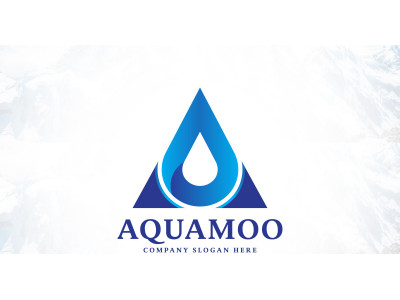 Letter A Water Drop Logo Design