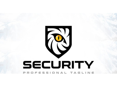 Lion Eye Shield Security Logo Design