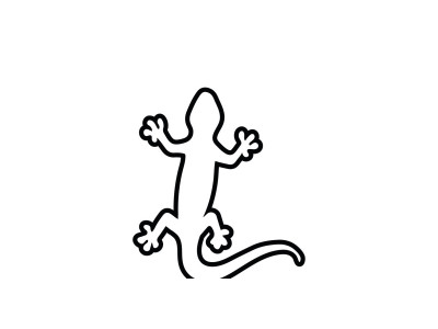 Lizard gecko animal reptil logo simple v12