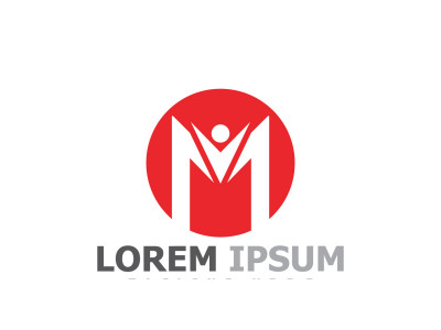 M Logo Company Business Vector V19