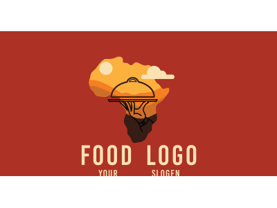 Map Food Logo Design template