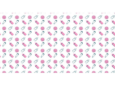 Minimal baby pattern texture vector
