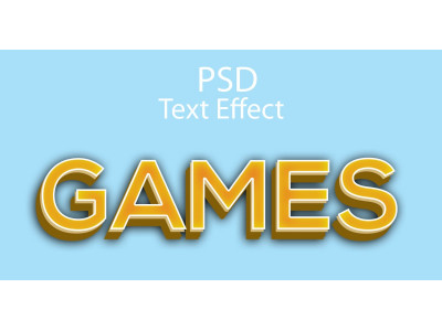 Modern 3D Games | 3d Games Psd Text Effect