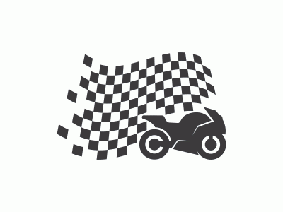Motorbike sport logo design vector icon flat