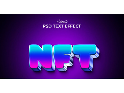 NFT Editable 3d Text Effect Illustration