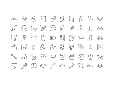 Pet Accessories Icons | AI | SVG | EPS