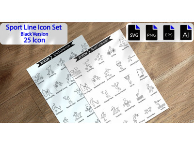 Premium Sport Line Icon Pack