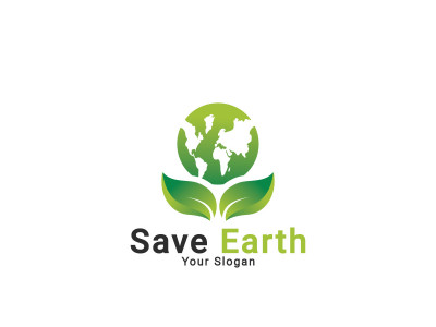 Save Earth Logo, Save Ecology Nature Logo Template