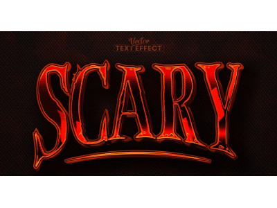 Scary - Editable Text Effect, Font Style, Graphics Illustration